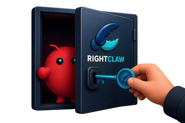RightClaw security stack: UFW firewall, fail2ban, SSH key-only access, automatic updates, AIDE integrity monitoring.
